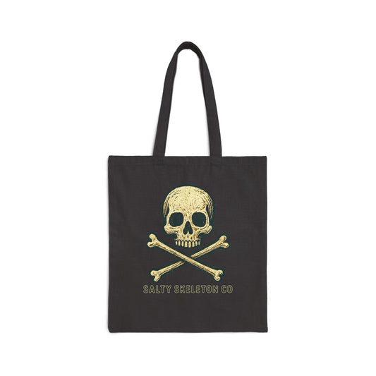 Skull & Crossbones Canvas Tote Bag