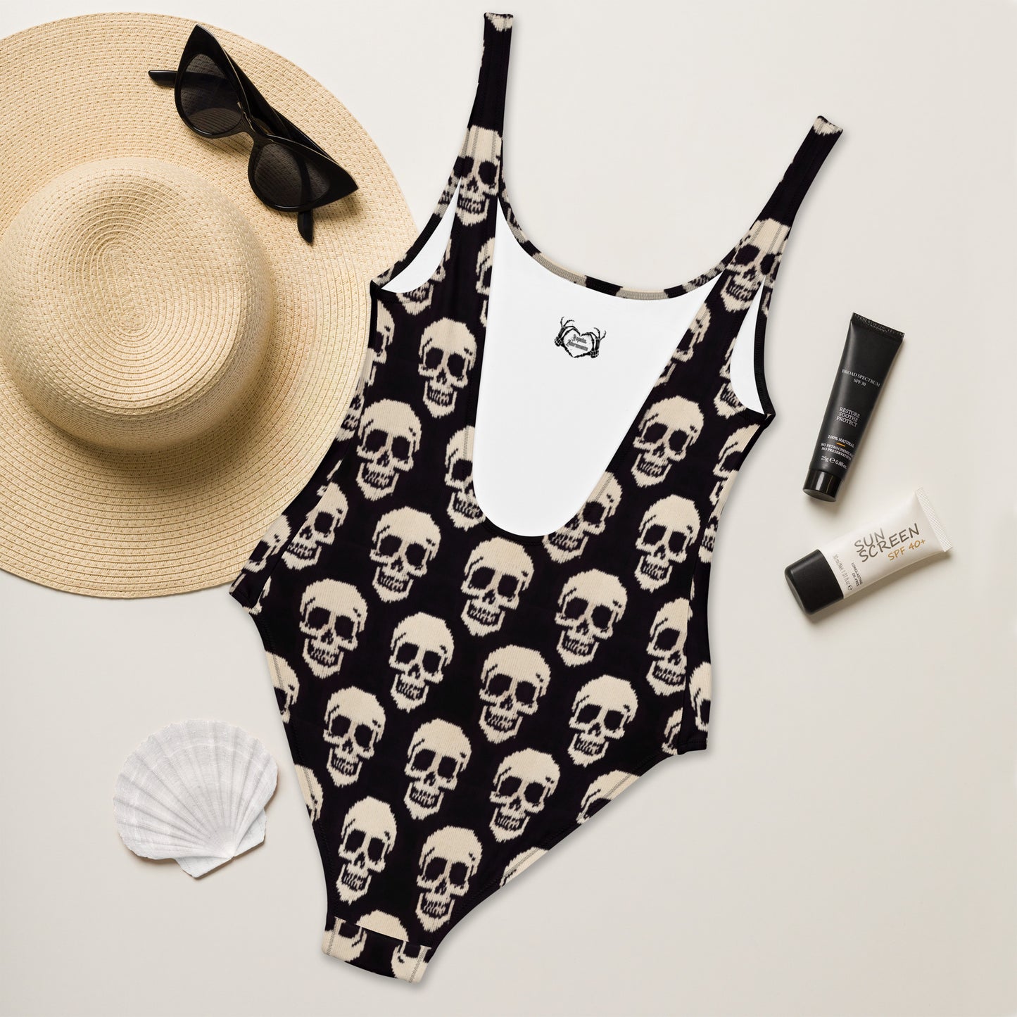 Skull One-Piece Swimsuit