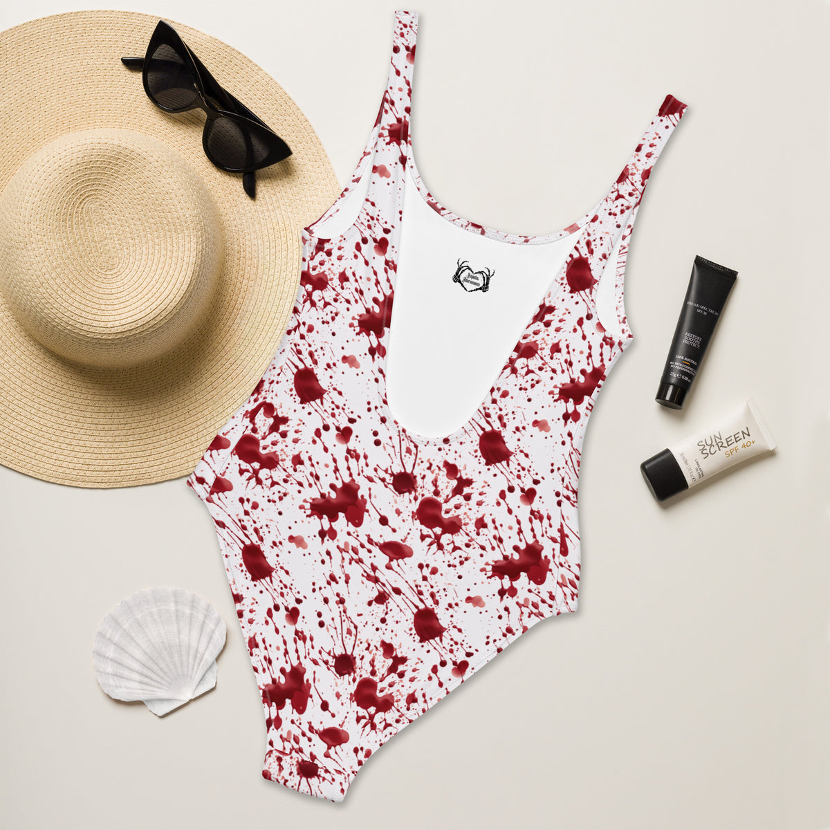 Blood Splatter One-Piece Swimsuit
