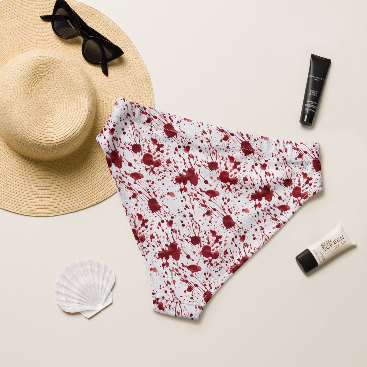 Blood Splatter high-waisted bikini bottom