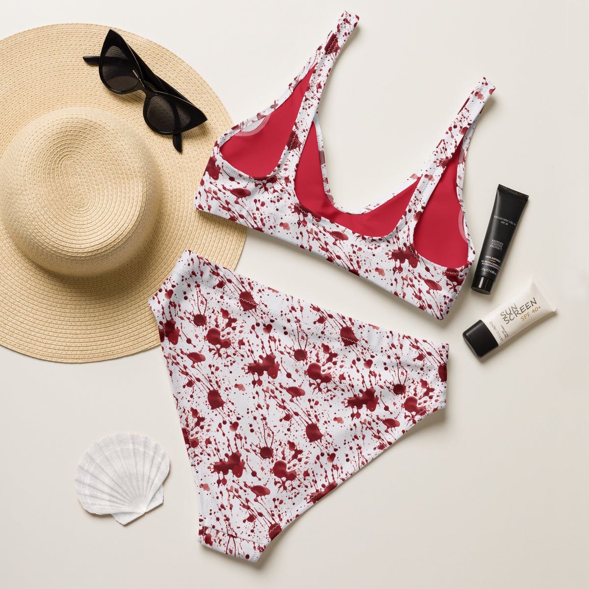 Blood Splatter high-waisted bikini
