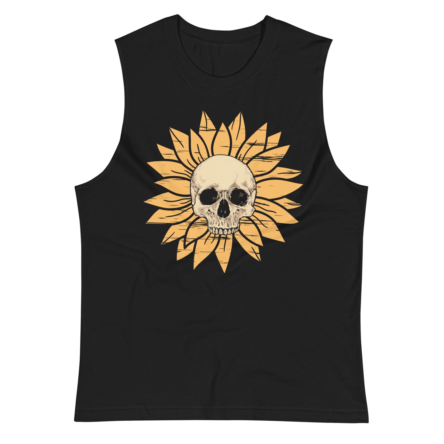 Sunflower Skull Muscle Shirt