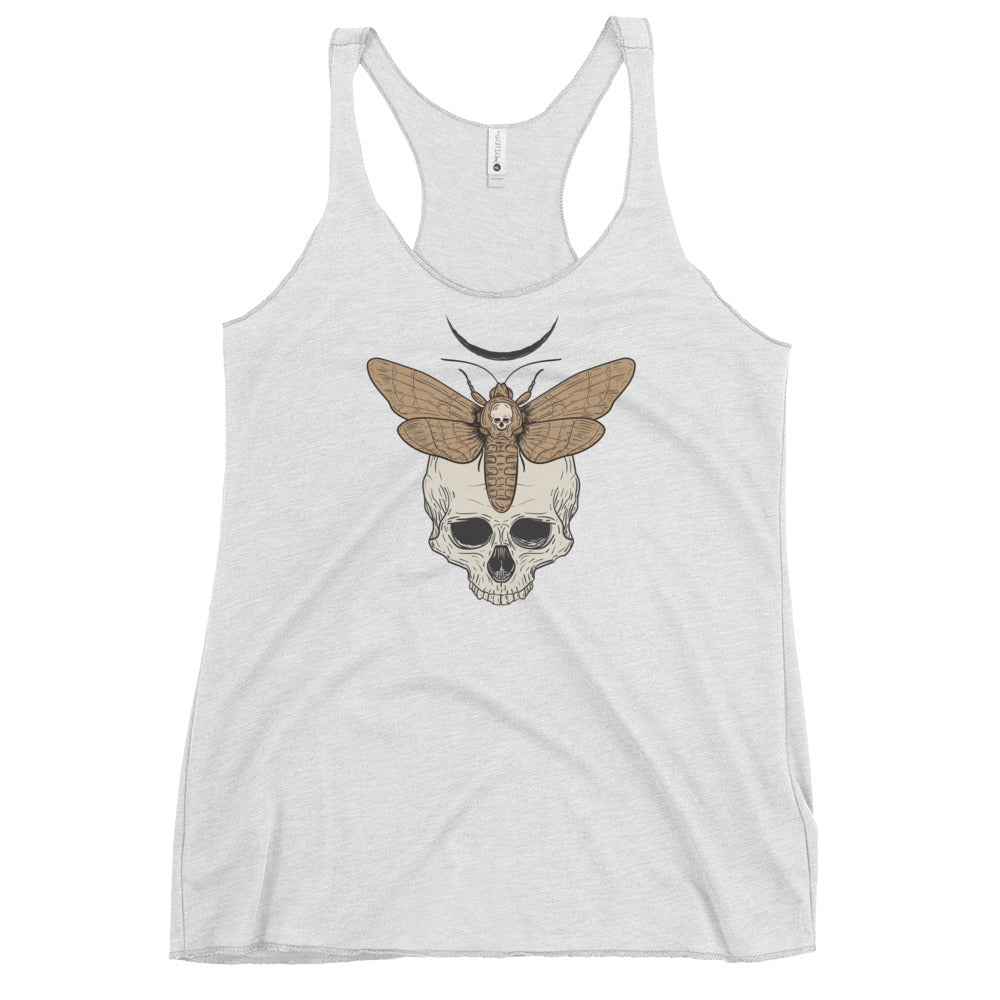 Death Moth and Skull Women's Racerback Tank
