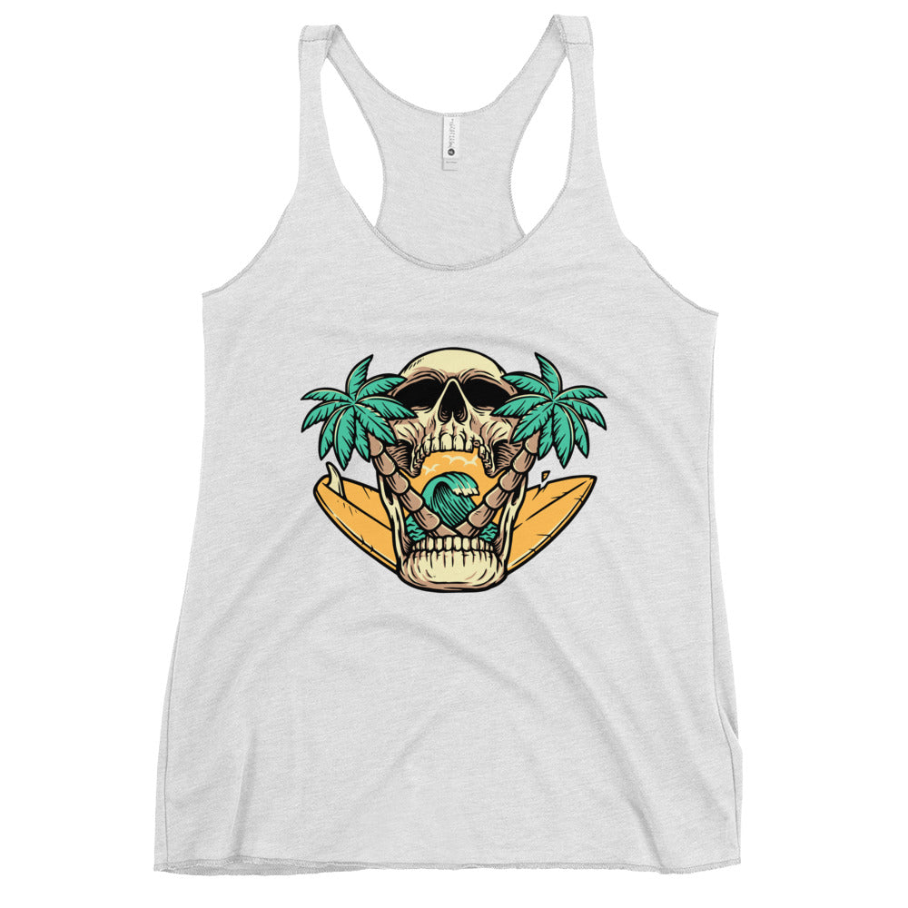 Surfer Skull Women's Racerback Tank