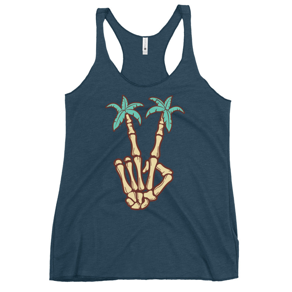 Peace Out Palm Trees Women's Racerback Tank