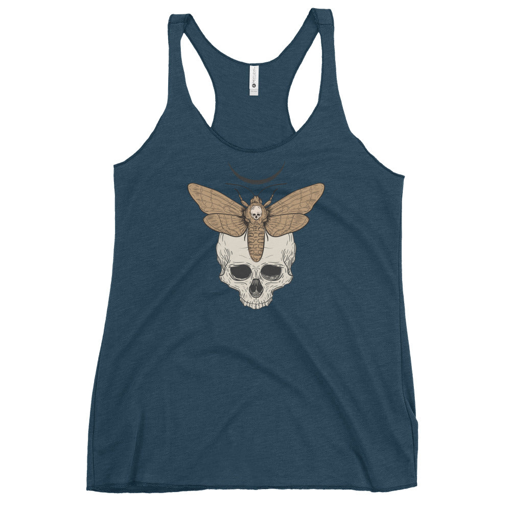 Death Moth and Skull Women's Racerback Tank