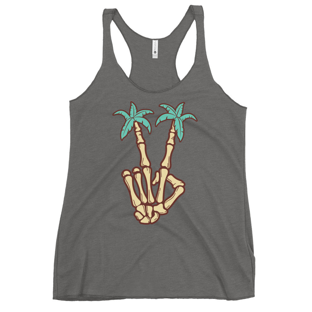 Peace Out Palm Trees Women's Racerback Tank