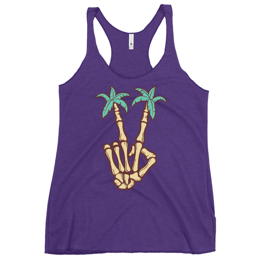 Peace Out Palm Trees Women's Racerback Tank