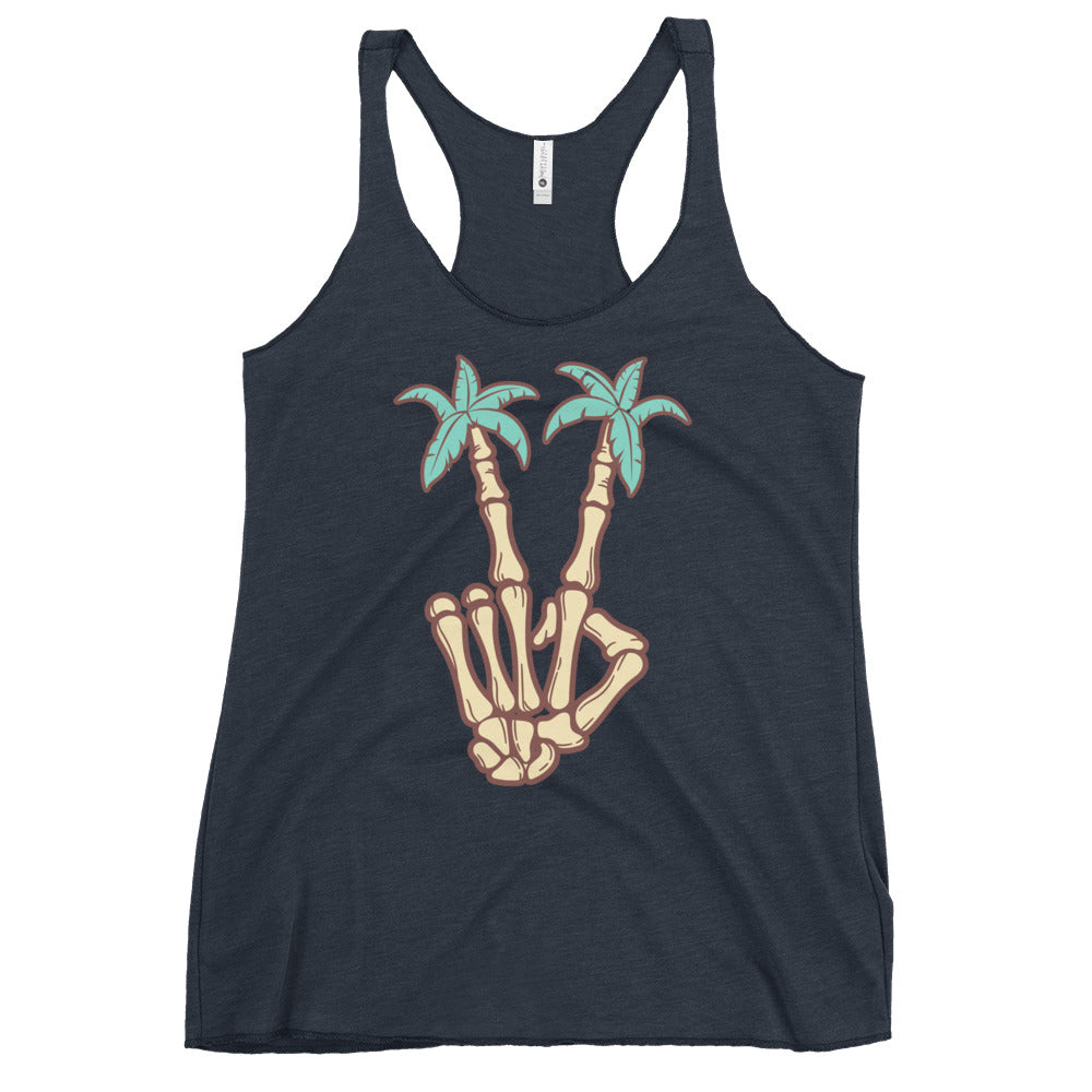Peace Out Palm Trees Women's Racerback Tank