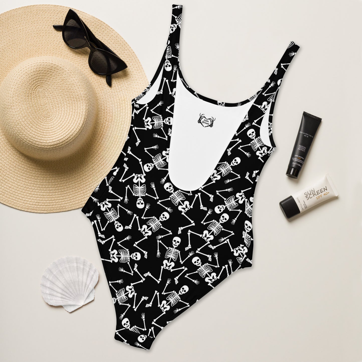 Skeleton One-Piece Swimsuit