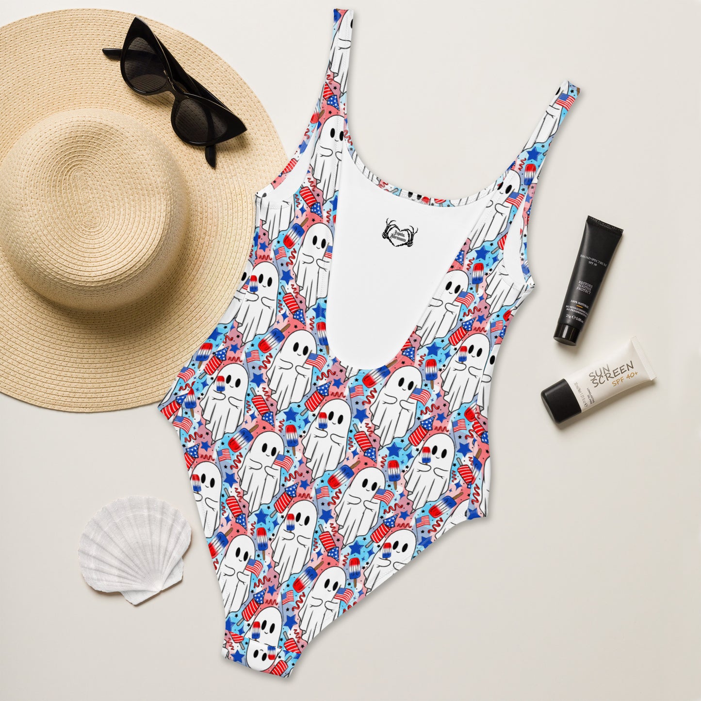 Patriotic Ghosts One-Piece Swimsuit