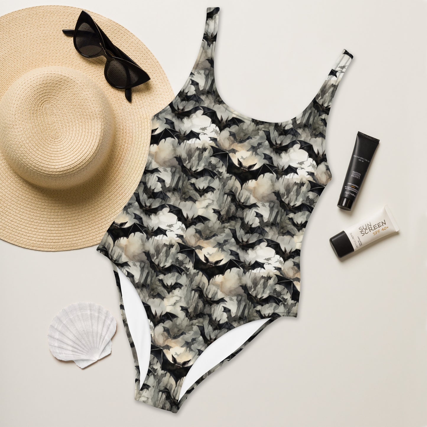 Bats One-Piece Swimsuit