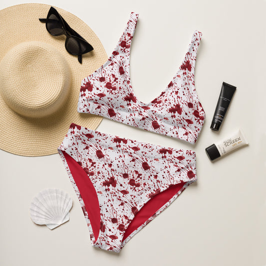 Blood Splatter high-waisted bikini