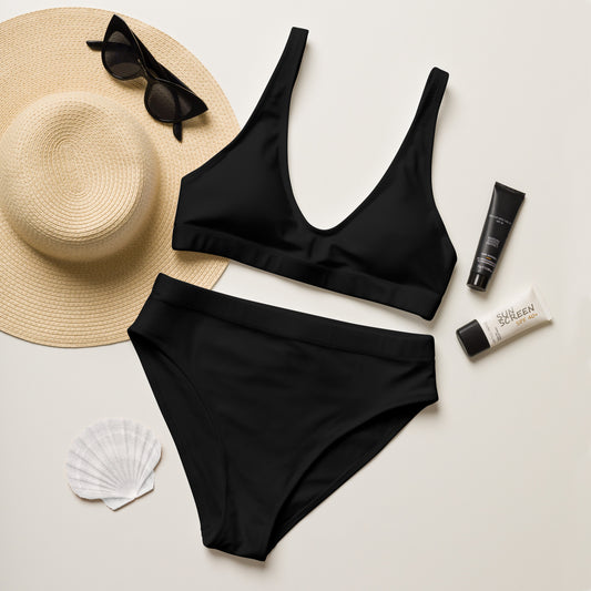 Black high-waisted bikini