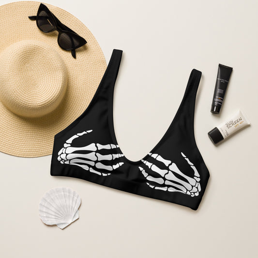 Skeleton hands bikini top