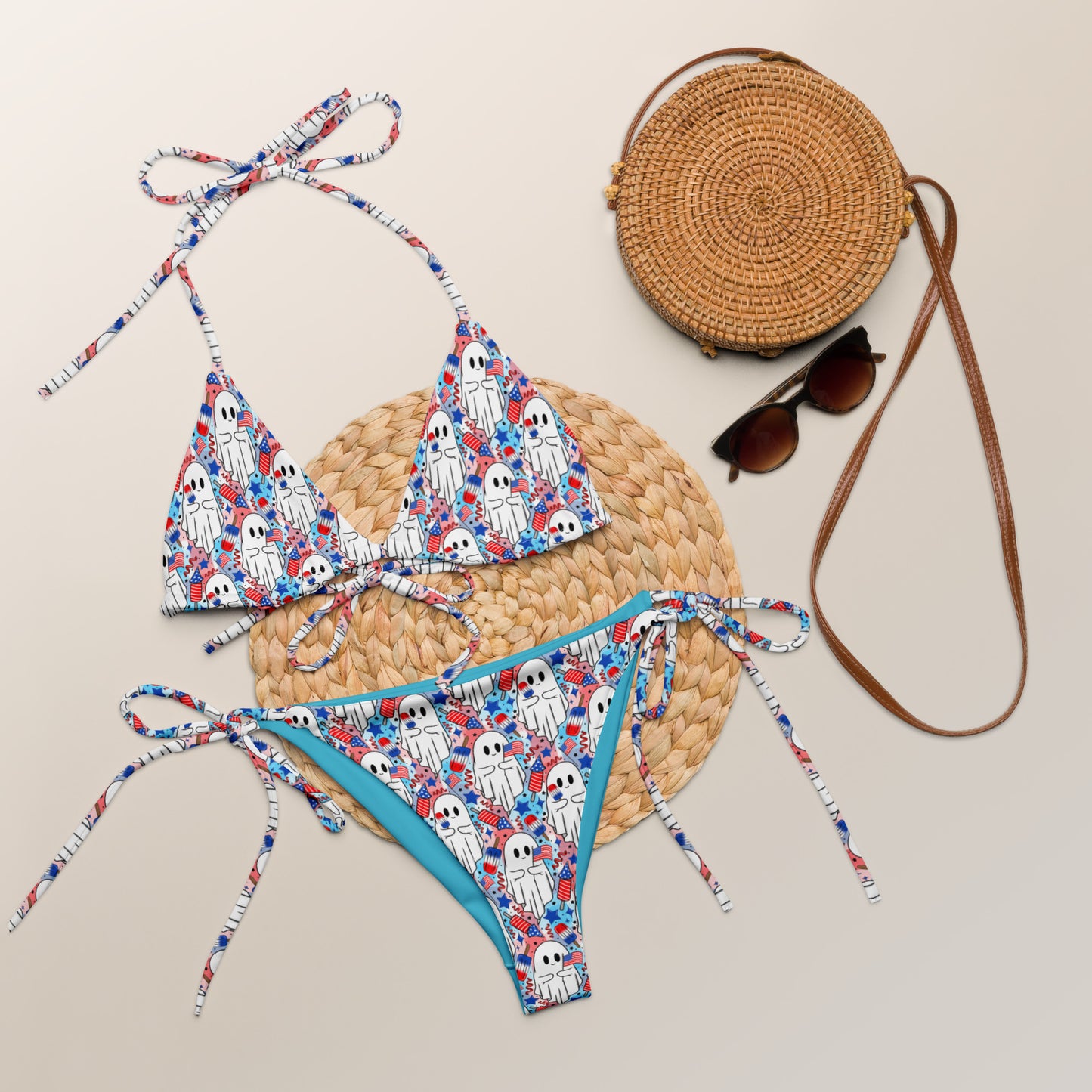 Patriotic Ghosts string bikini