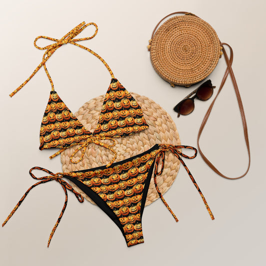 Spooky Jack-O-Lantern string bikini