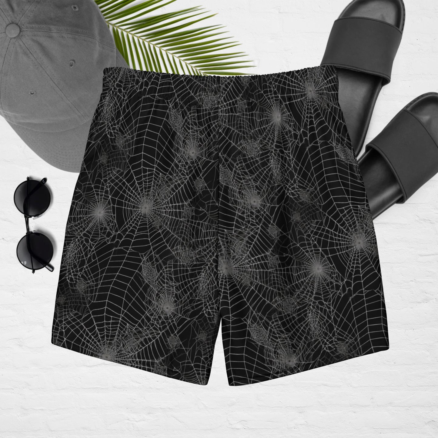 Black Spiderweb swim trunks