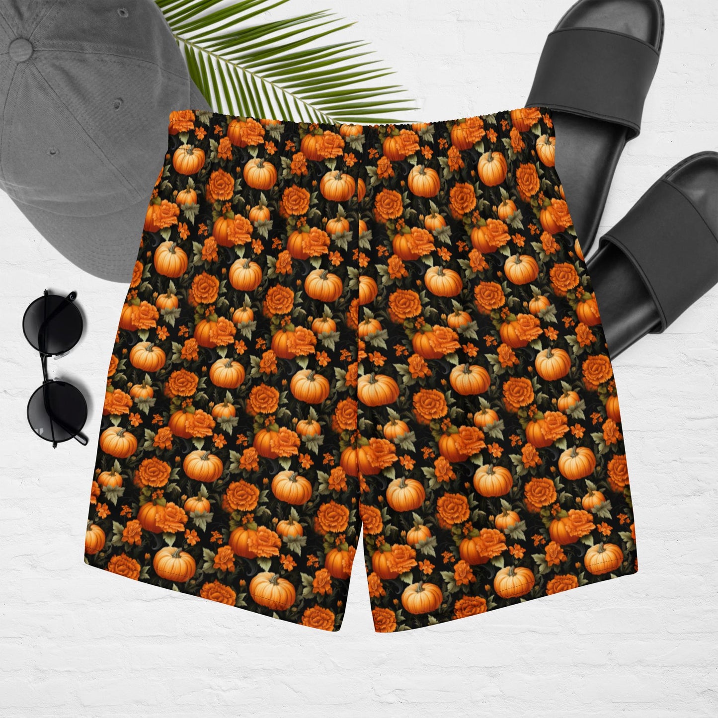 Pumpkin Flowers Men's swim trunks