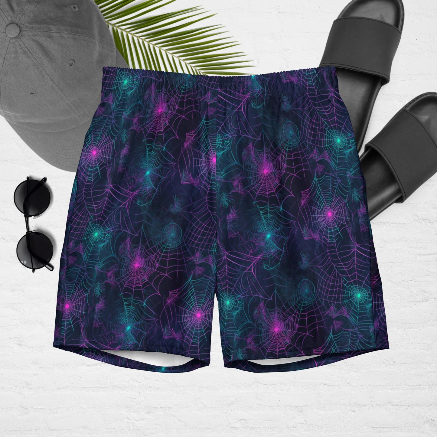 Neon Spiderweb swim trunks