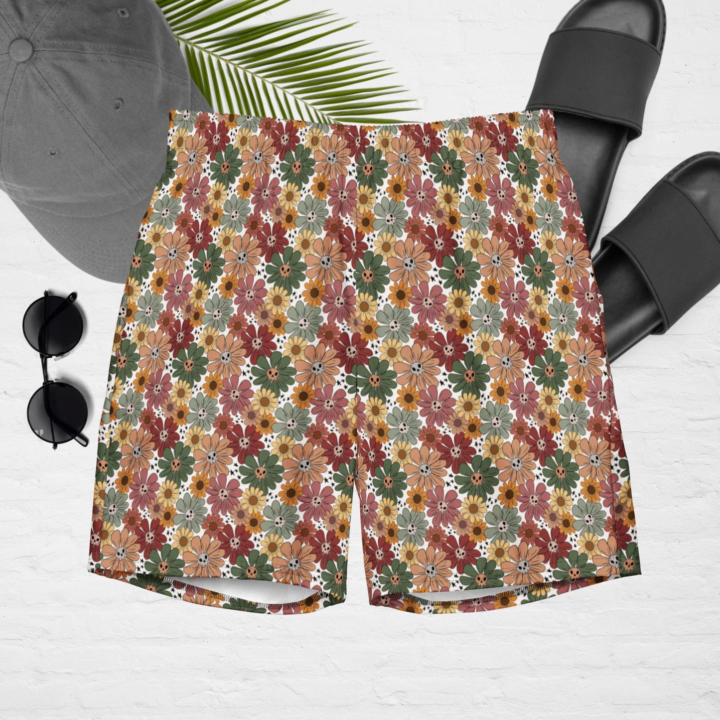 Spooky Spring Floral swim trunks