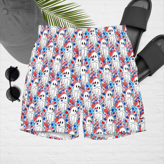 Patriotic Ghosts swim trunks