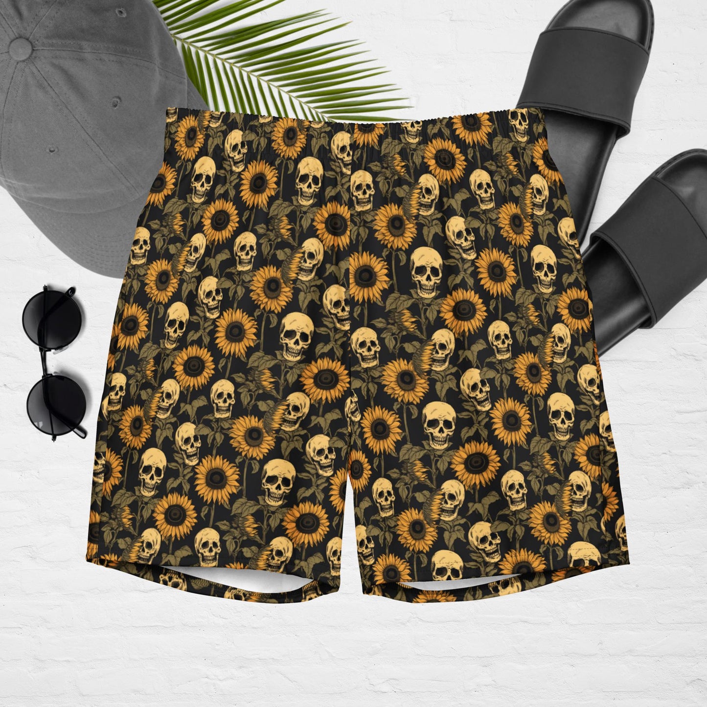 Sunflower Skulls Men's swim trunks