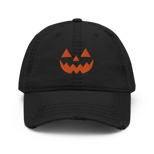 Jack-o-Lantern Distressed Hat