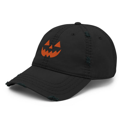 Jack-o-Lantern Distressed Hat