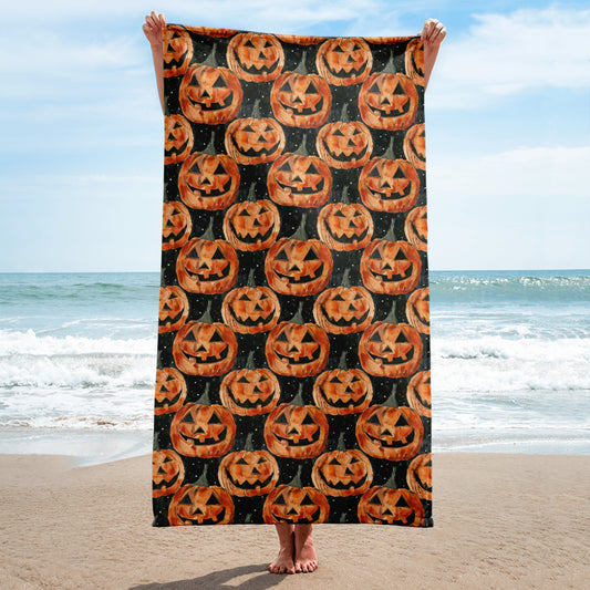 Jack-O-Lantern Beach Towel