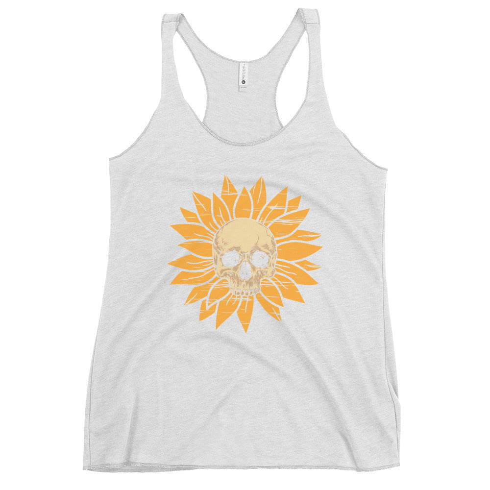 Sunflower Skull Women's Racerback Tank