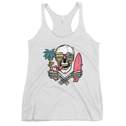 Surfer Skull Women's Racerback Tank