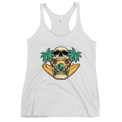 Surfer Skull Women's Racerback Tank