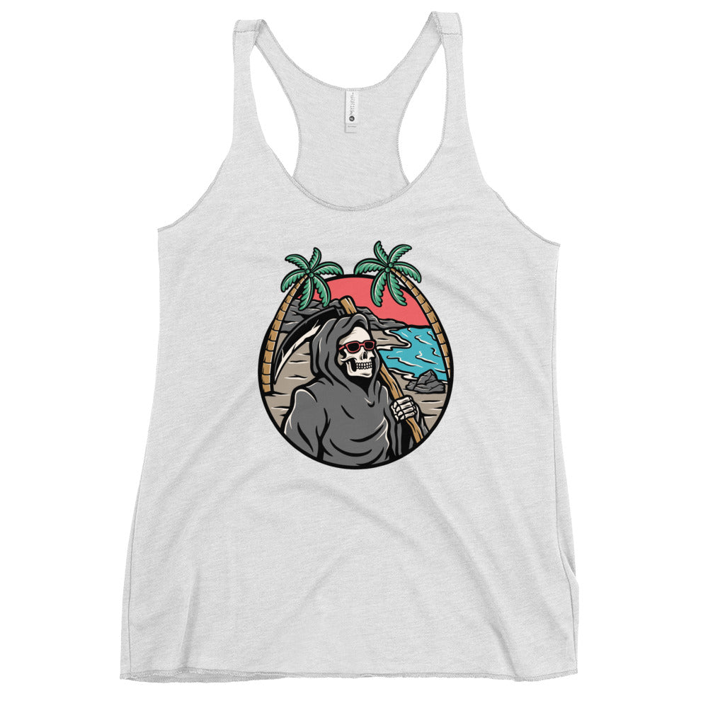 Grim Reaper Beach Day Women's Racerback Tank