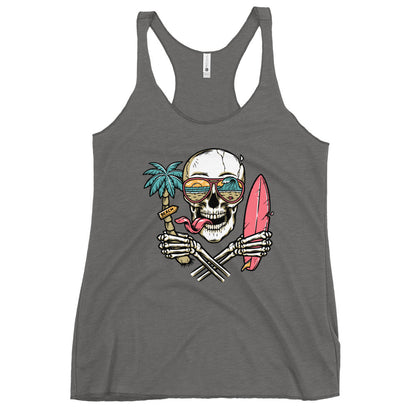 Surfer Skull Women's Racerback Tank
