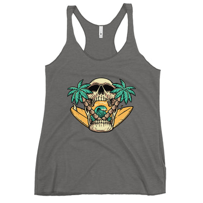 Surfer Skull Women's Racerback Tank