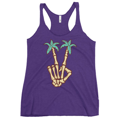 Peace Out Palm Trees Women's Racerback Tank