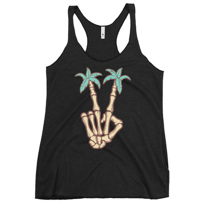 Peace Out Palm Trees Women's Racerback Tank