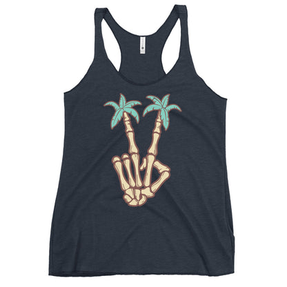 Peace Out Palm Trees Women's Racerback Tank