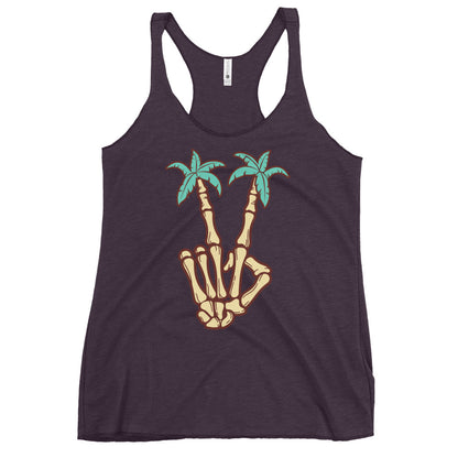 Peace Out Palm Trees Women's Racerback Tank