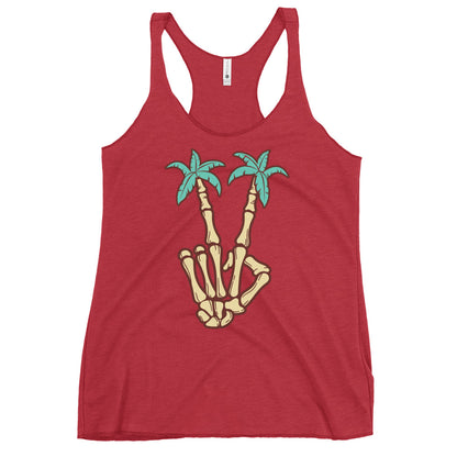 Peace Out Palm Trees Women's Racerback Tank