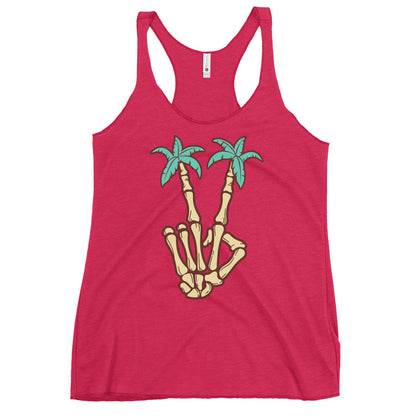Peace Out Palm Trees Women's Racerback Tank
