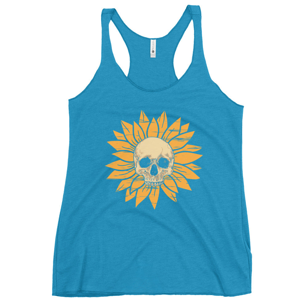 Sunflower Skull Women's Racerback Tank