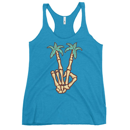 Peace Out Palm Trees Women's Racerback Tank