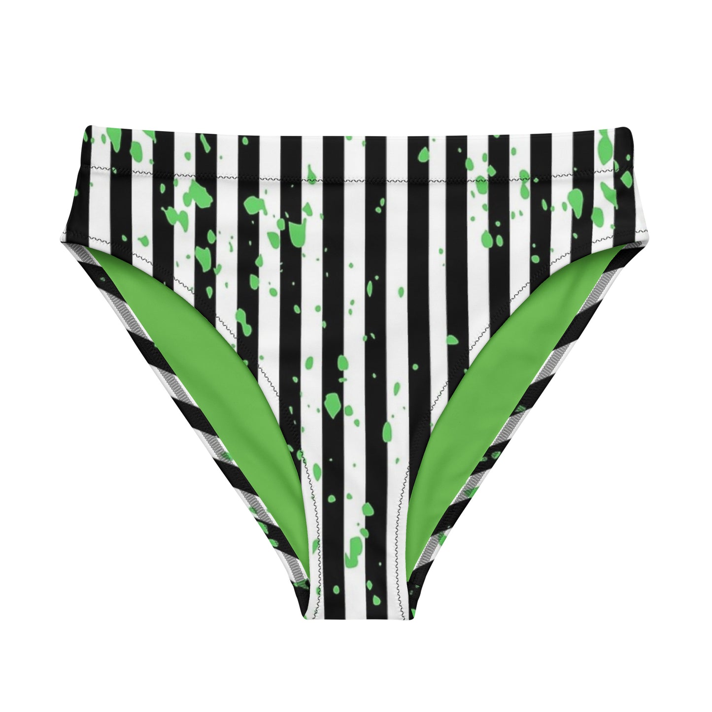 Beetlejuice Inspired high-waisted bikini bottom