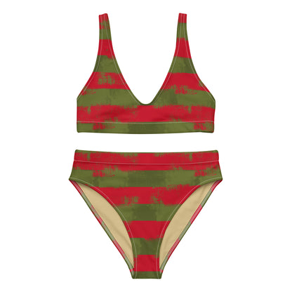 Freddy Krueger Inspired high-waisted bikini