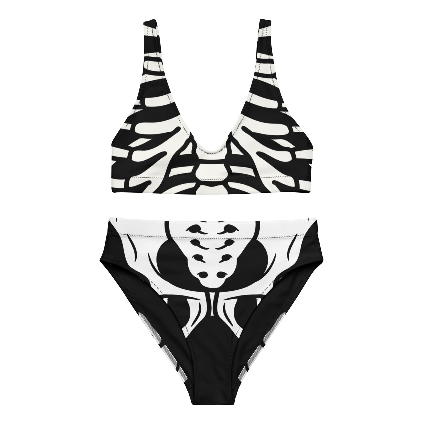 Skeleton high-waisted bikini