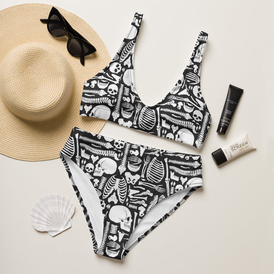 Skeleton and Bones high-waisted bikini