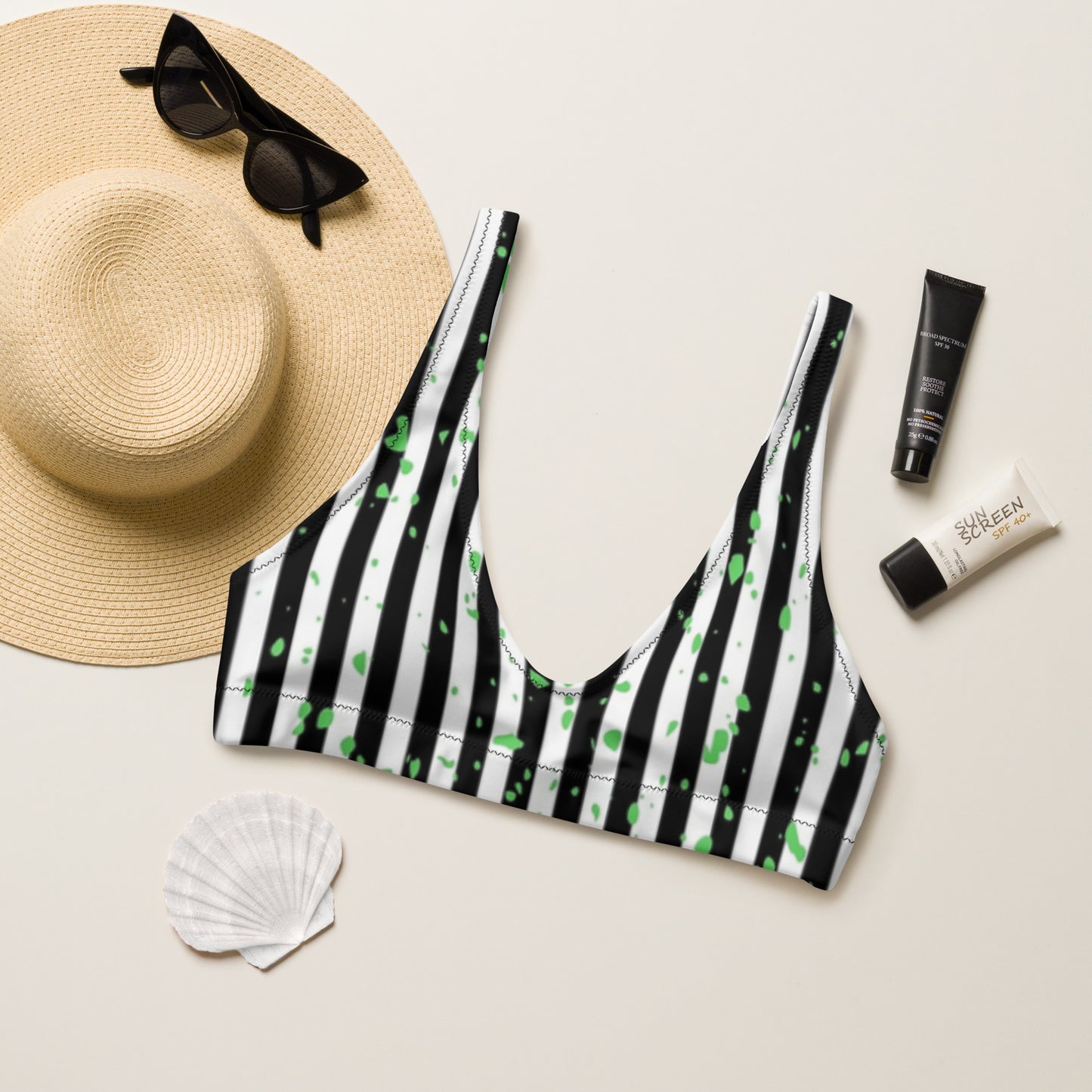 Beetlejuice Inspired padded bikini top