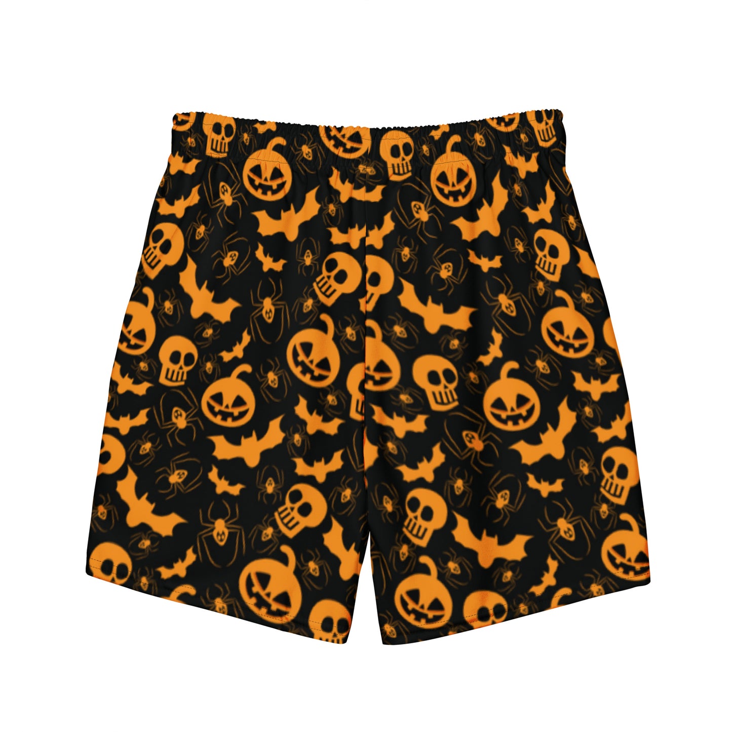 Jack-O-Lantern and Bat Pattern swim trunks